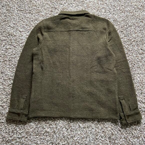 Prana IncrediWool Overshirt Men's L Slate Green Heather Slim Fit Performance - Picture 5 of 10